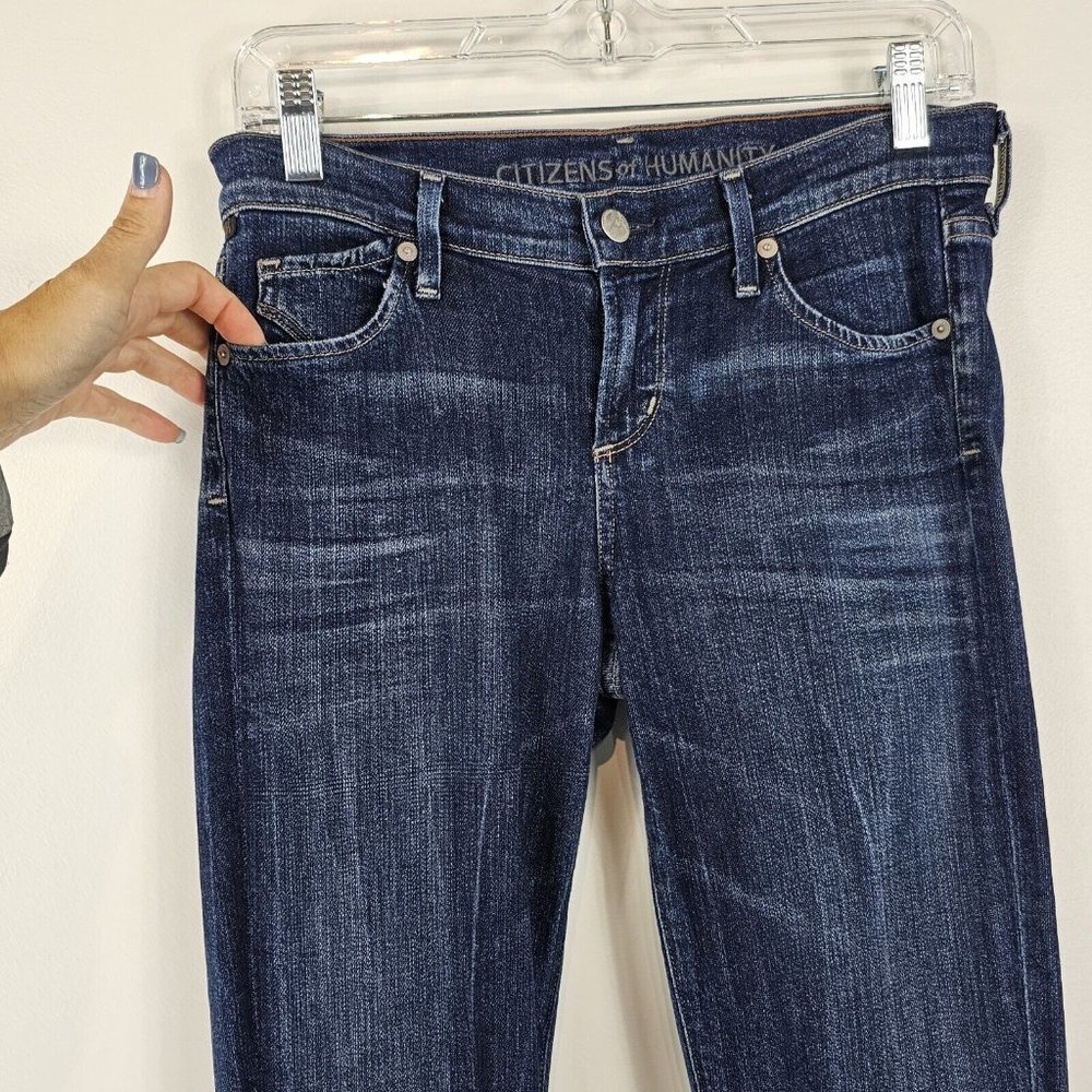 Citizens of Humanity Ava Low Rise Straight Leg Blue Jeans Womens Size 26 Frayed - Picture 5 of 16